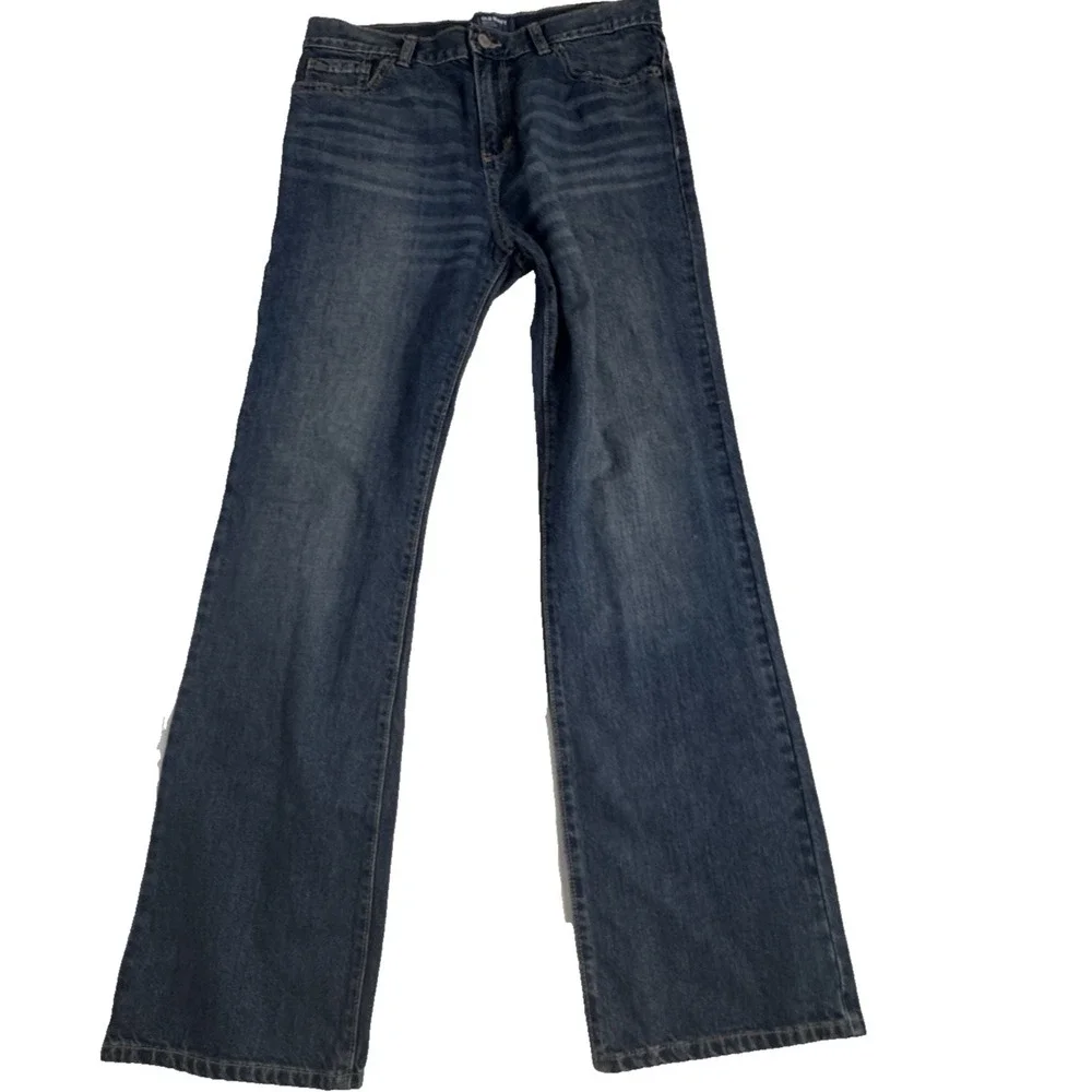 Old Navy Jeans Boy's Youth 16 Husky‎ Boot Cut Blue Adjustable Waist School